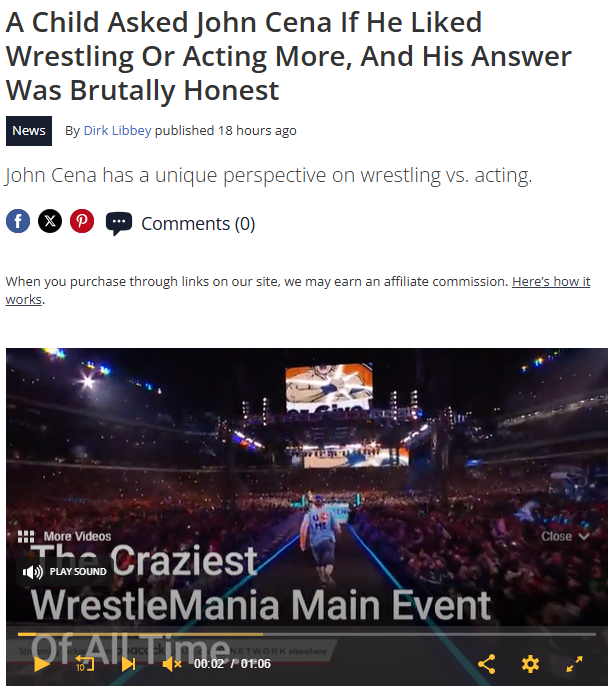 Cena’s Realest Moment: Wrestling vs. Hollywood