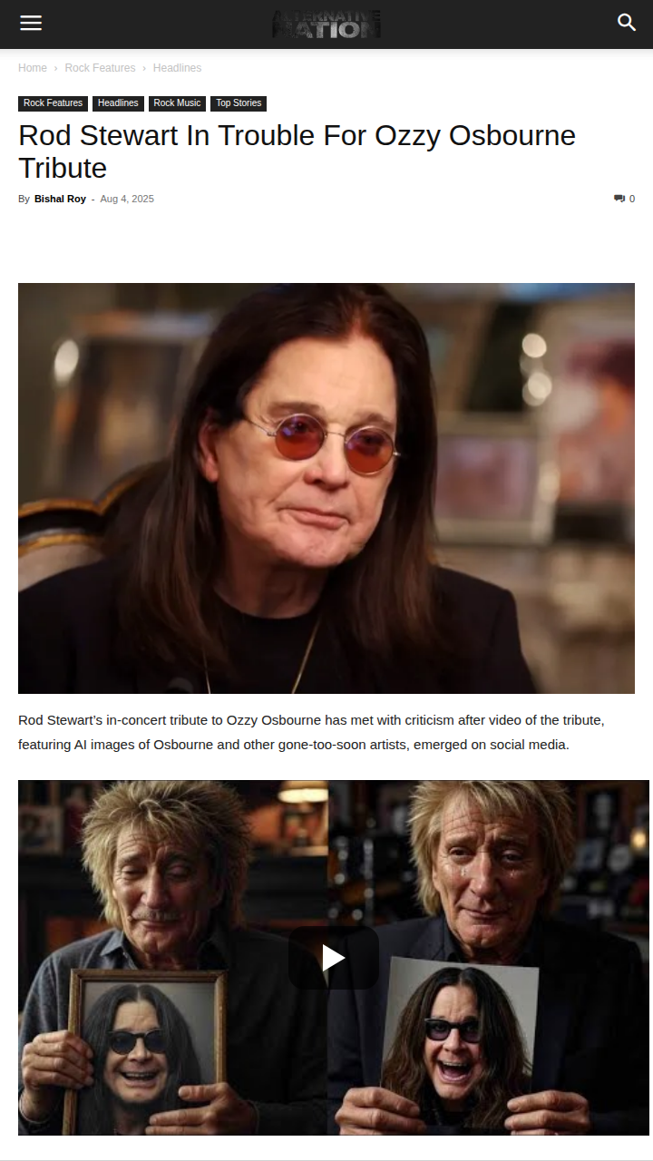 Rod Stewart’s Ozzy Tribute Backfires 😬