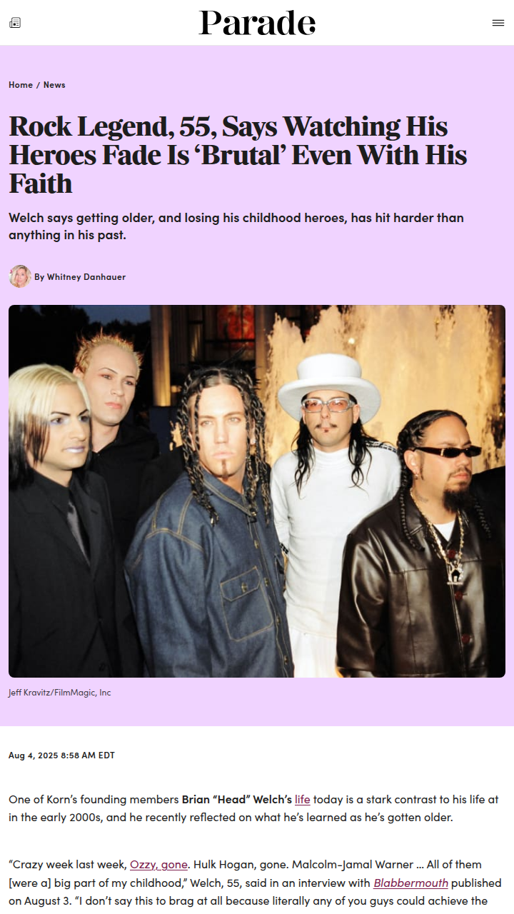 Brian Welch Opens Up About Ozzy’s Passing 😢