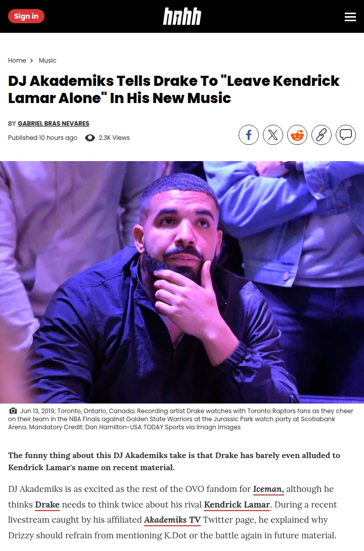 Akademiks Warns Drake: No More K.Dot Drama! 🎤
