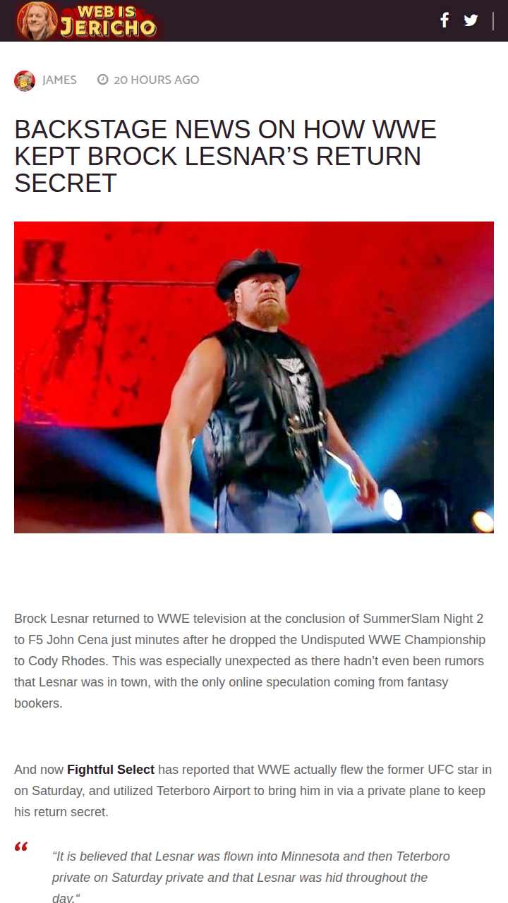 How WWE Hid The Beast’s Shocking Return