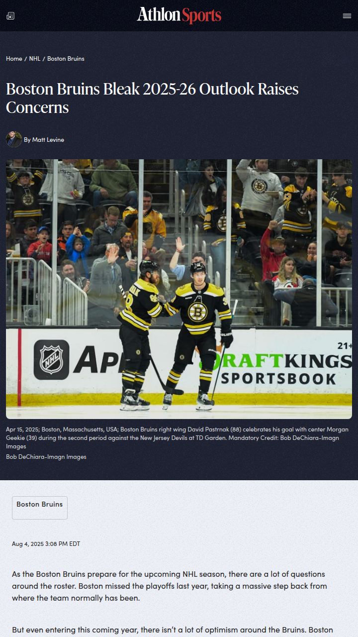 Bruins fans brace for another tough season