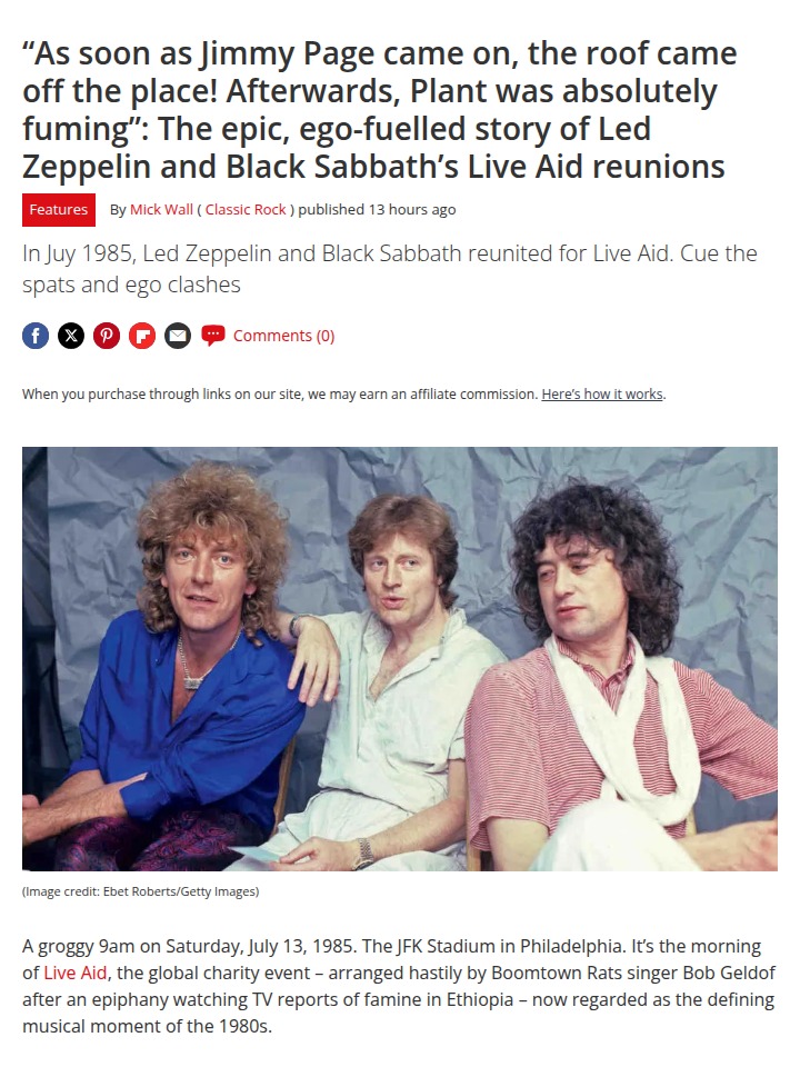 Zeppelin vs Sabbath: Live Aid Ego Explosion 🤯