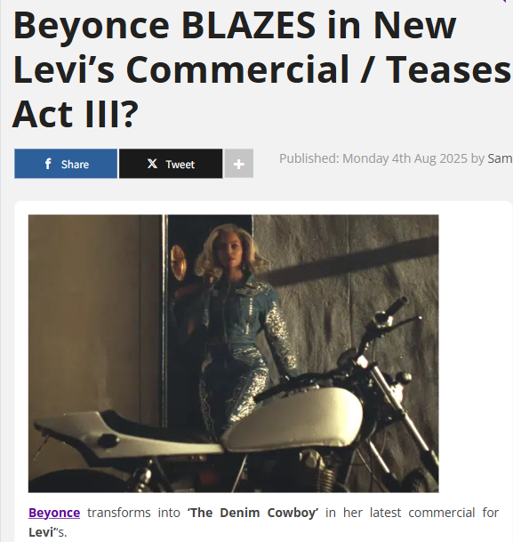 Beyoncé’s Denim Cowboy Era Is HERE