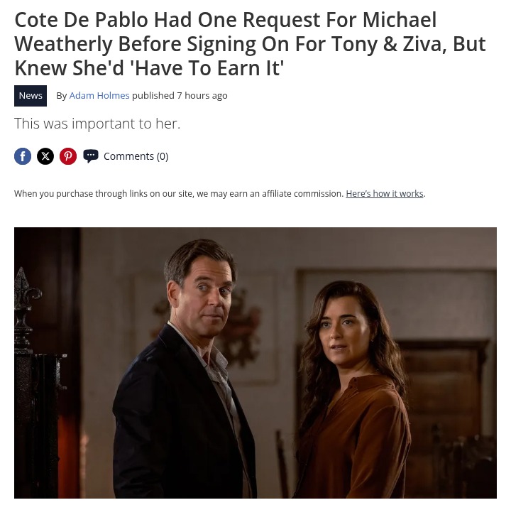 Cote De Pablo’s Bold Tiva Condition 😲