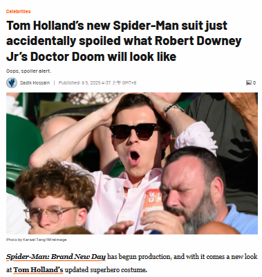 Spider-Man suit leak hints at Downey’s Doom! 🕷️