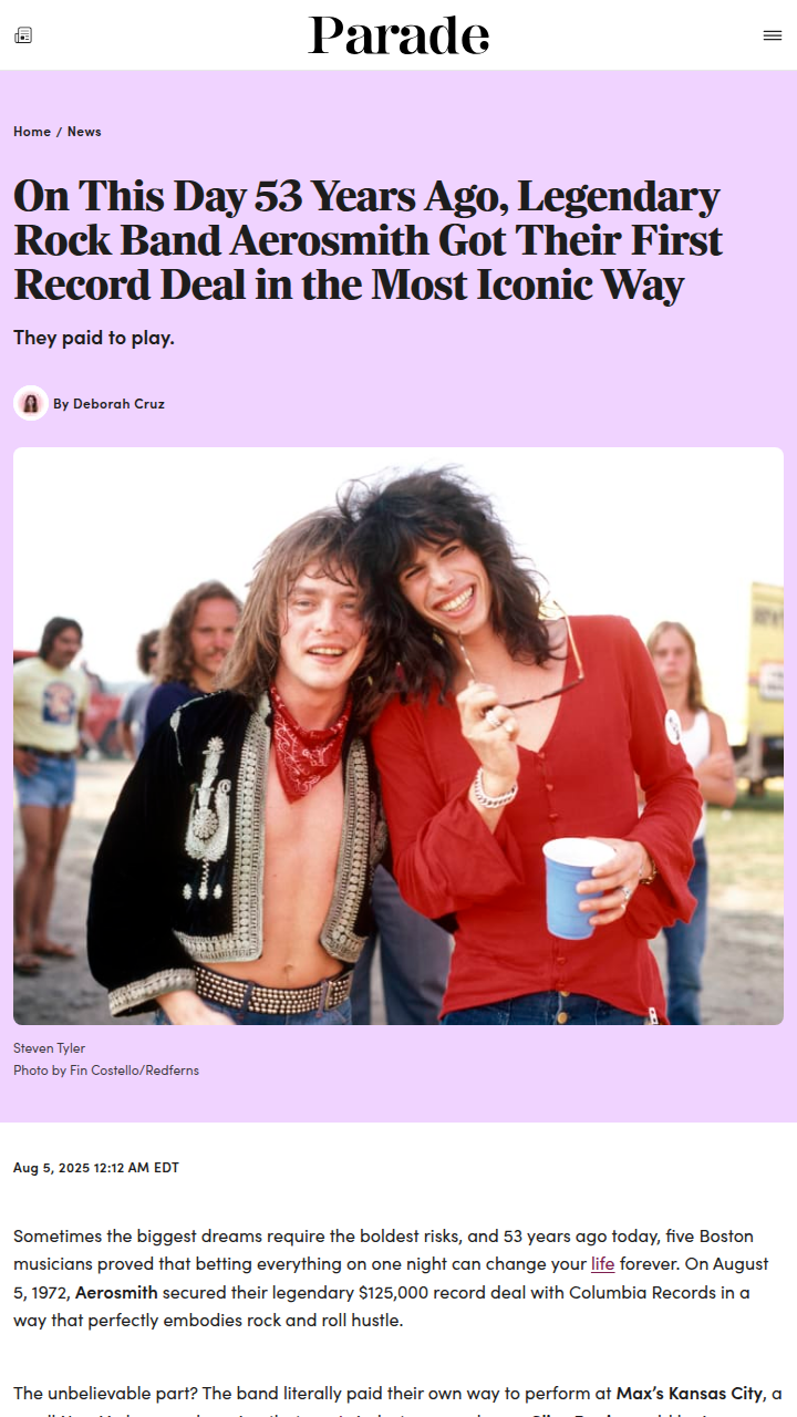 Aerosmith’s Wild Record Deal Night! 🎸
