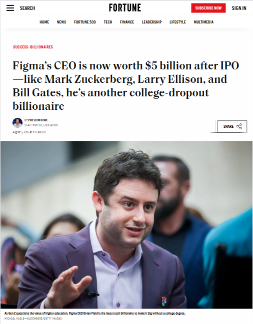 Figma Stock Skyrockets—Dropouts Winning Big?