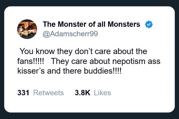 Monster Among Men Calls Out WWE Nepotism