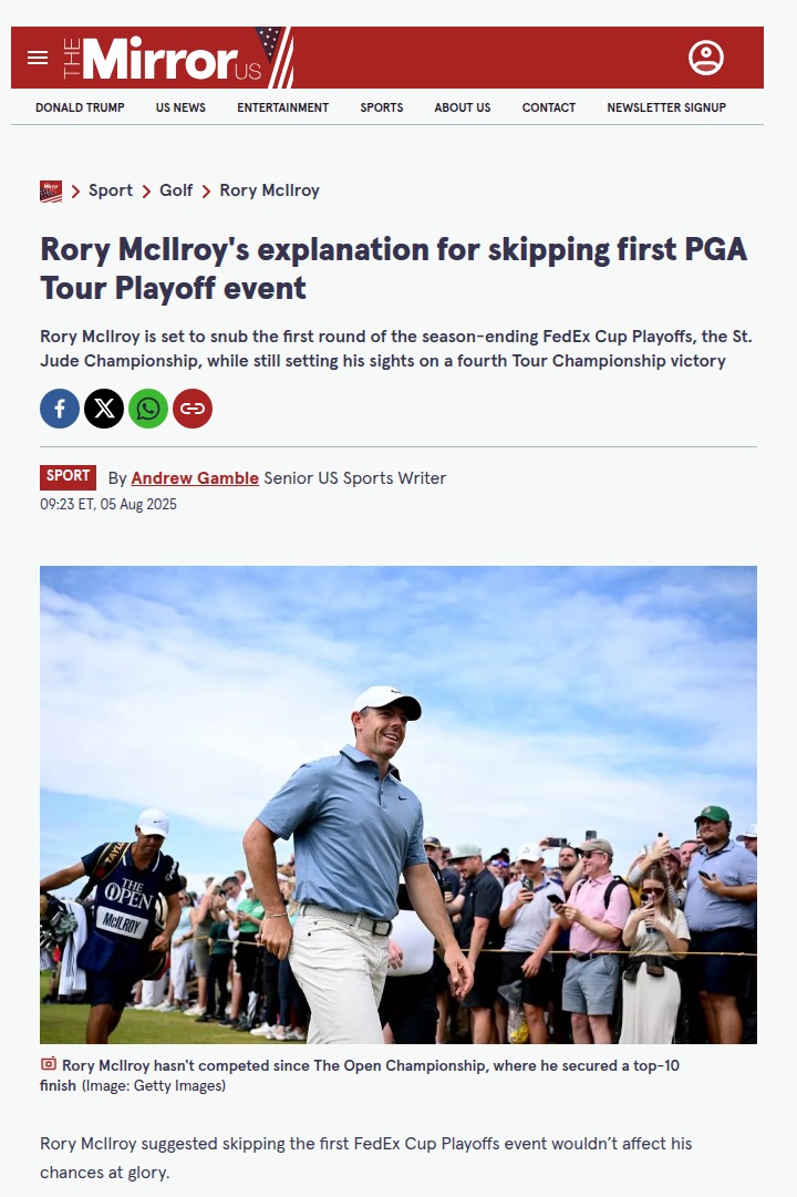 Rory Skips St. Jude: FedEx Cup Gamble?