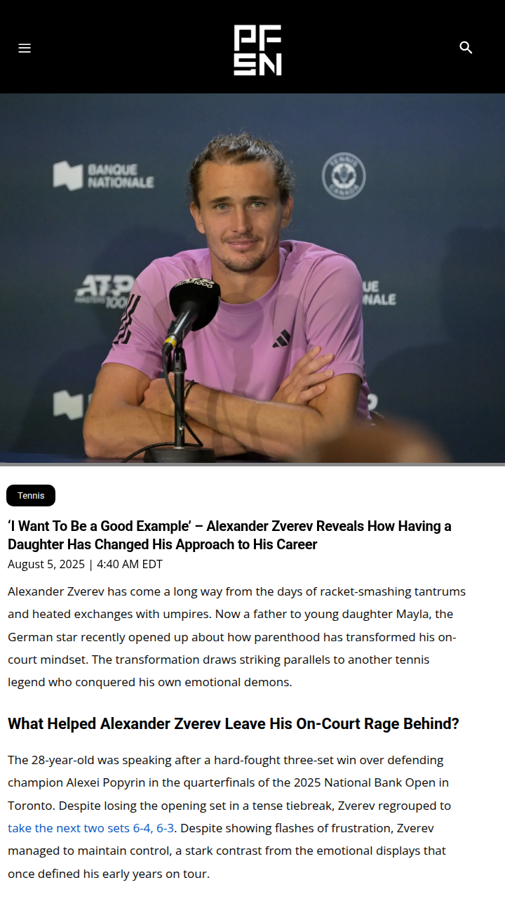 Zverev’s Toronto Turnaround: New Dad, New Mindset