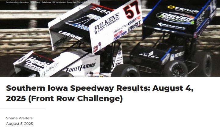Kyle Larson steals the show at Southern Iowa