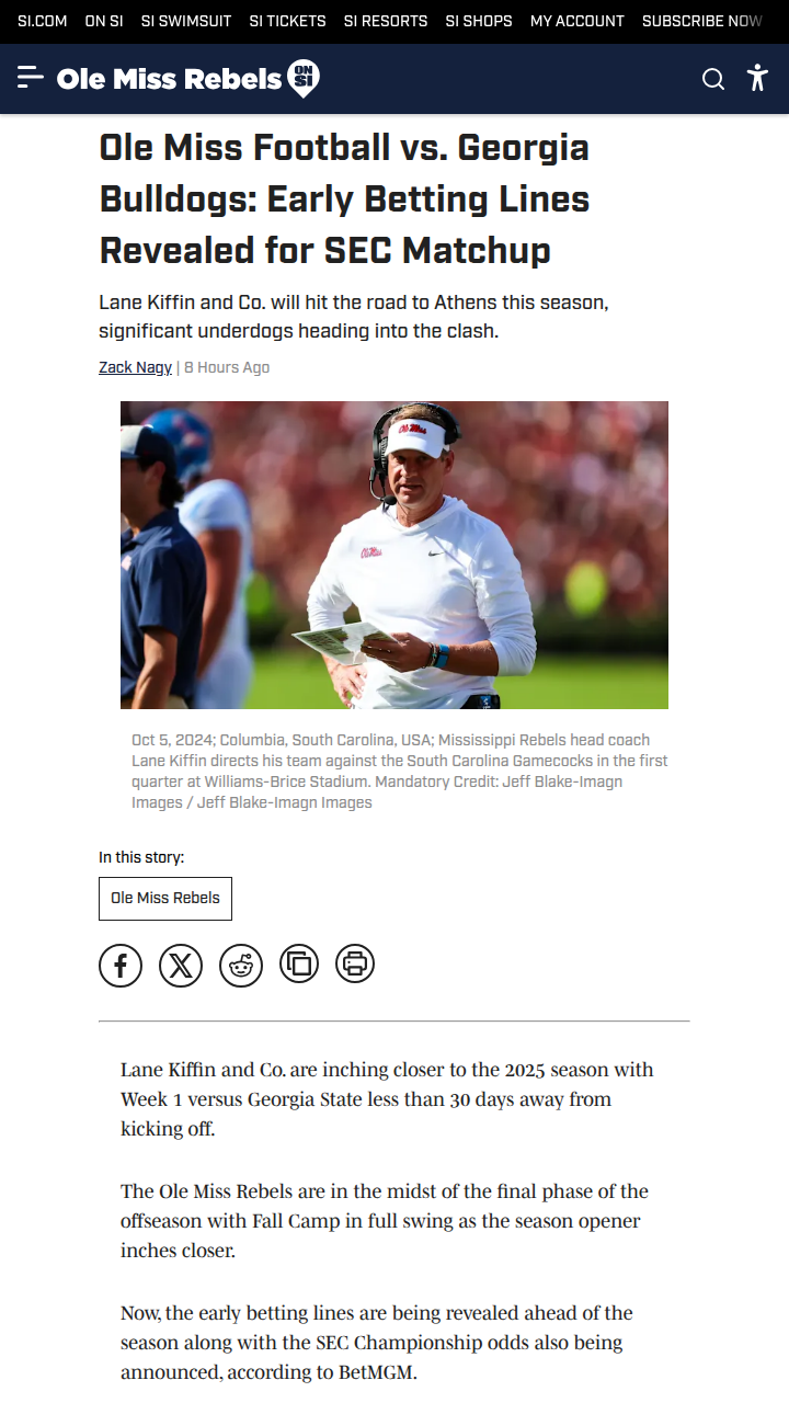 SEC title odds shake up: Where Ole Miss stands