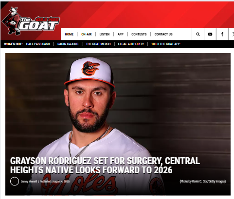 Tough Break for O's: Grayson Rodriguez Out