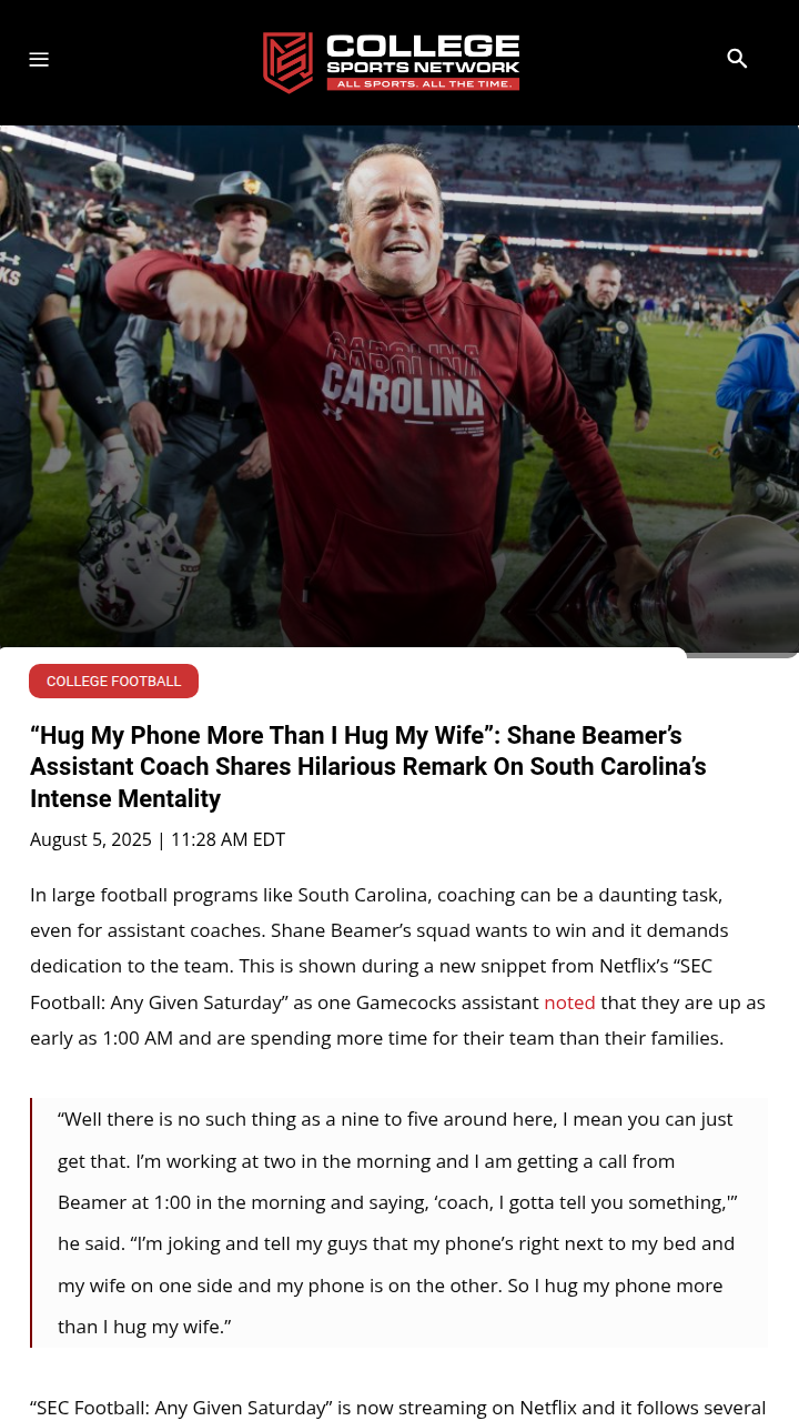 Inside South Carolina’s wild football grind
