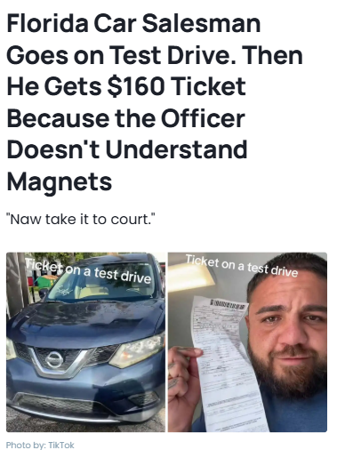 Florida car dealers hit by magnet plate trouble