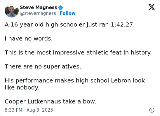 Cooper Lutkenhaus Shatters U18 800m Record!