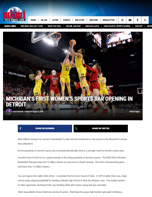 Detroit’s first women’s sports bar is almost here!