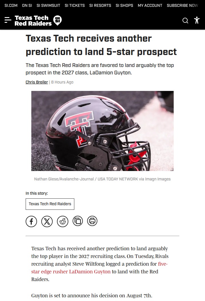 Red Raiders Eye 5-Star EDGE for 2027