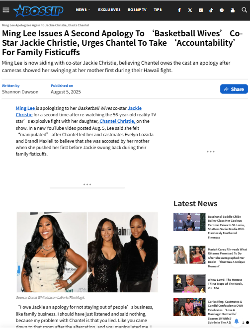 Ming Lee Calls Out Chantel’s Truth Bombs 💥