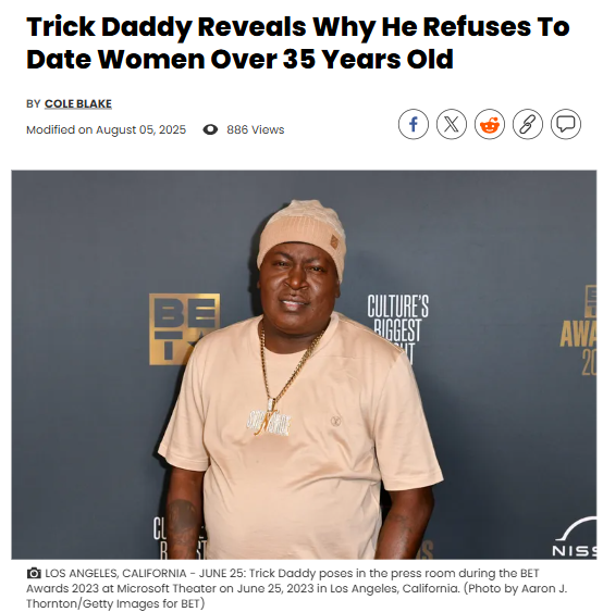 Trick Daddy’s Dating Rule Has Fans Heated
