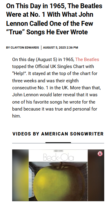 Beatles Drama: Was 'Help!' Lennon’s Cry? 🎤