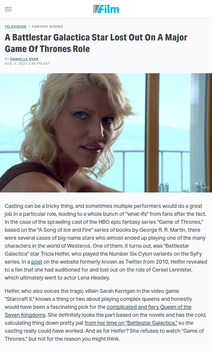 Tricia Helfer Almost Played Cersei?! 🤯