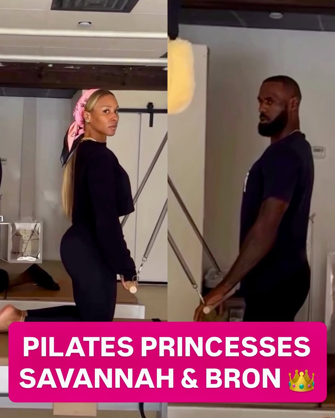 LeBron & Savannah’s Pilates Power Couple Moment