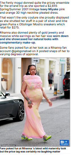 Rihanna’s Wild Maternity Look Has Fans Divided