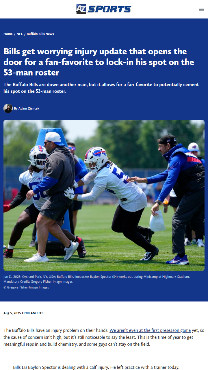 Buffalo’s own Joe Andreesen could make the Bills roster