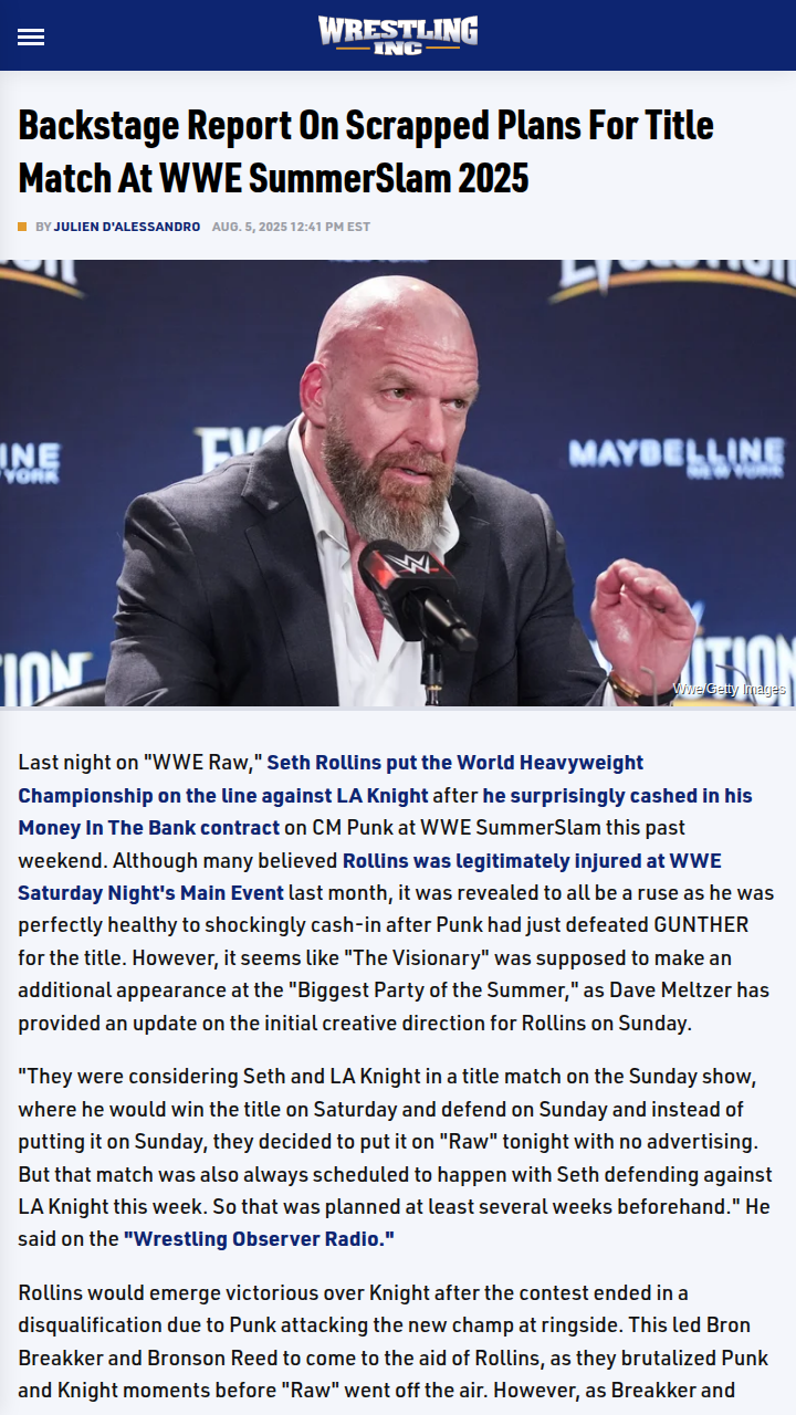 SummerSlam 2025: Rollins’ Shocking Cash-In