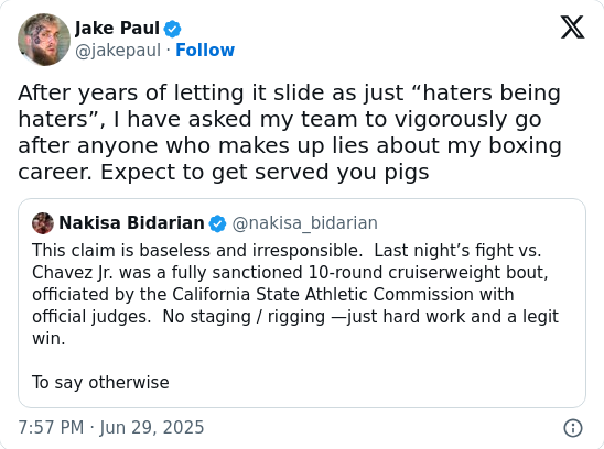 Jake Paul Lawyered Up Over Fight Fix Claims