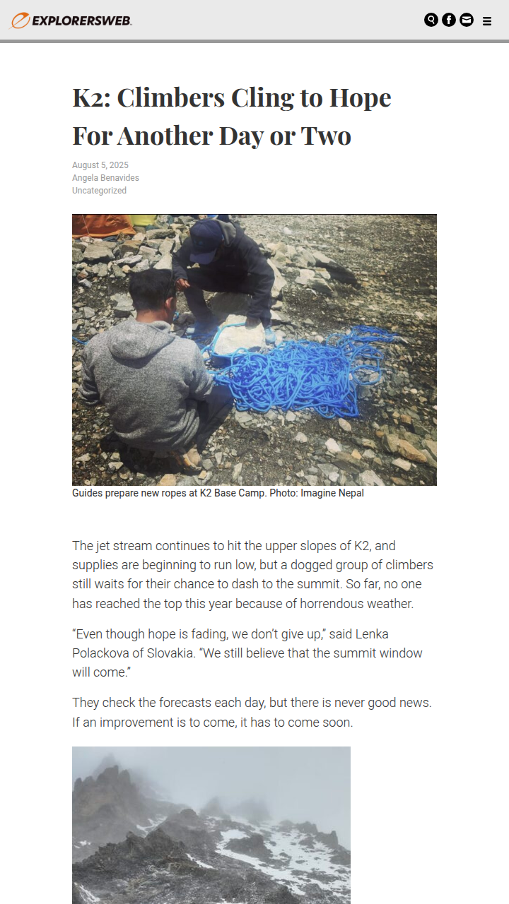 K2 Summit Drama: Climbers vs. The Jet Stream