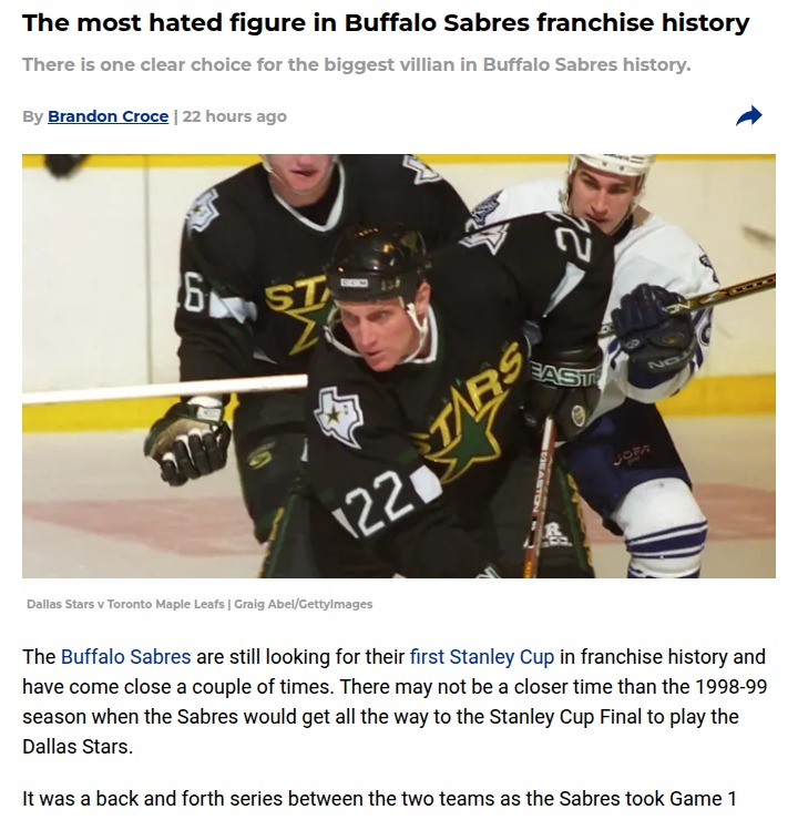 Buffalo’s heartbreak: The goal that still stings