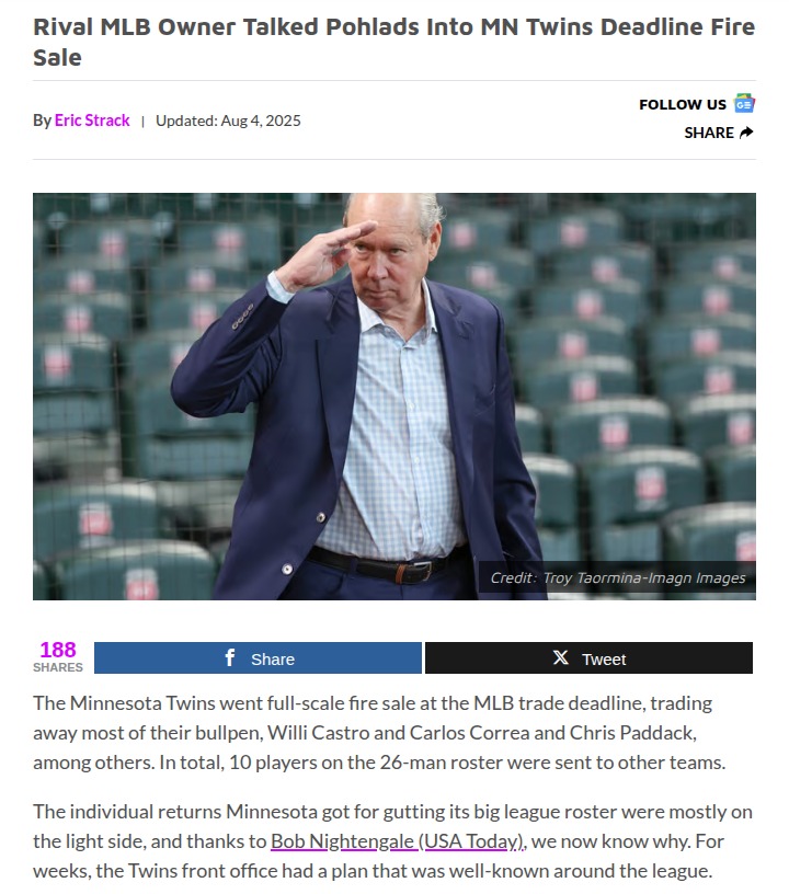 Minnesota Twins’ shocking fire sale: What happened?