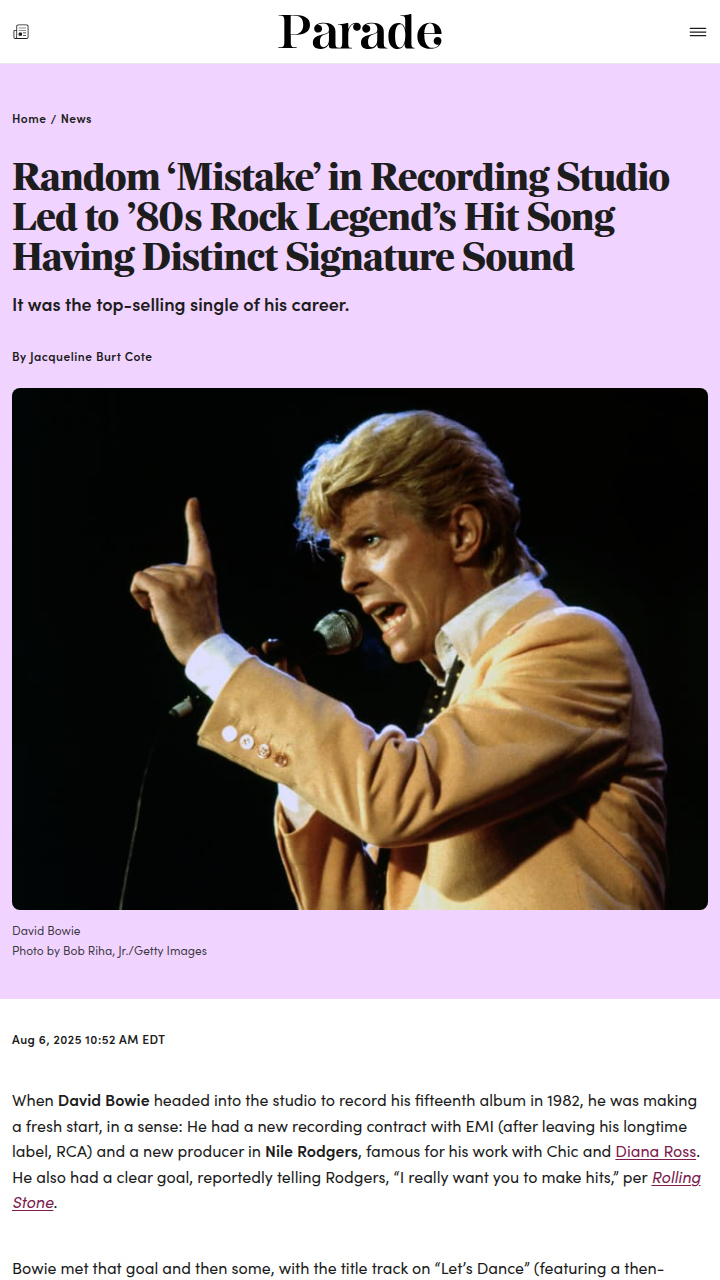 Bowie's Studio 'Mistake' = Iconic Sound? 🎸