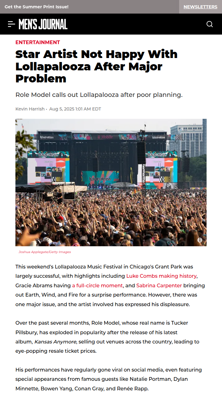 Lollapalooza’s Role Model crowd fiasco sparks outrage