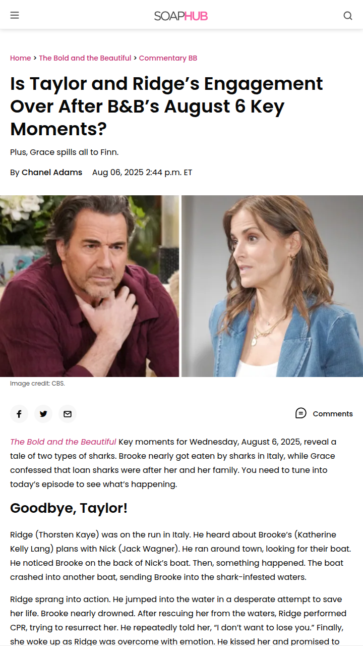 Is Ridge & Taylor DONE after Italy drama? 🦈