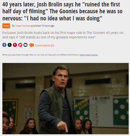 Josh Brolin's Goonies Confession 😳