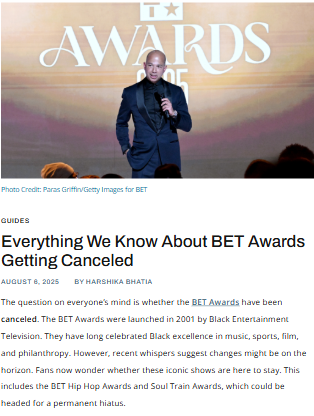 BET Awards Canceled?! 😱 Major Fandom Debate