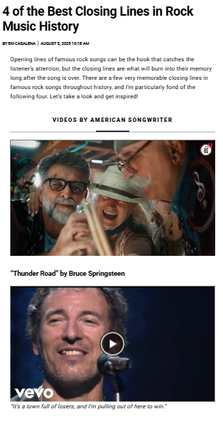 Rock Legends’ Best Closing Lines 🎸