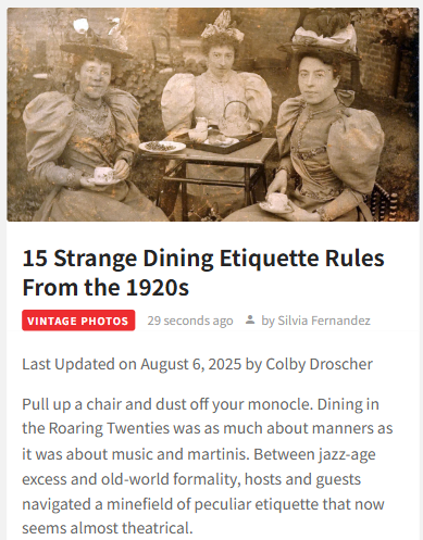 1920s Dinner Rules That’ll Blow Your Mind