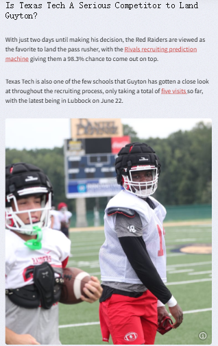 Red Raiders’ O-Line Star Courts No. 1 EDGE