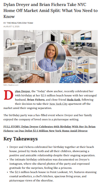 Inside Dylan Dreyer’s NYC home decision