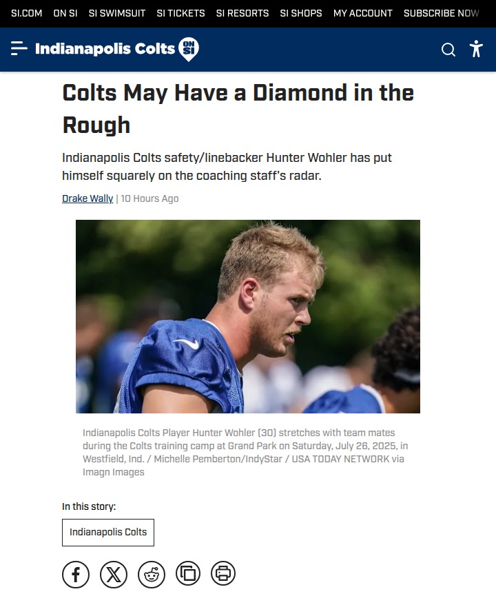 Colts rookie Hunter Wohler making waves