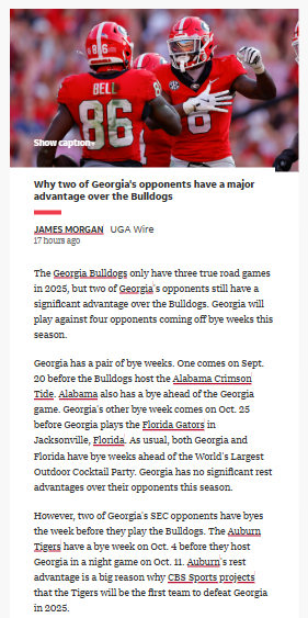 Georgia football’s 2025 schedule just got tougher