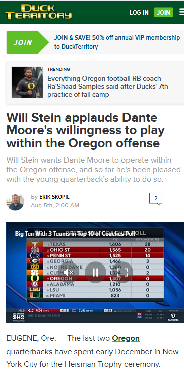 Dante Moore’s next step with Oregon football
