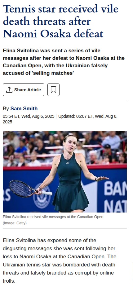 Osaka vs Svitolina: Ugly Aftermath Online
