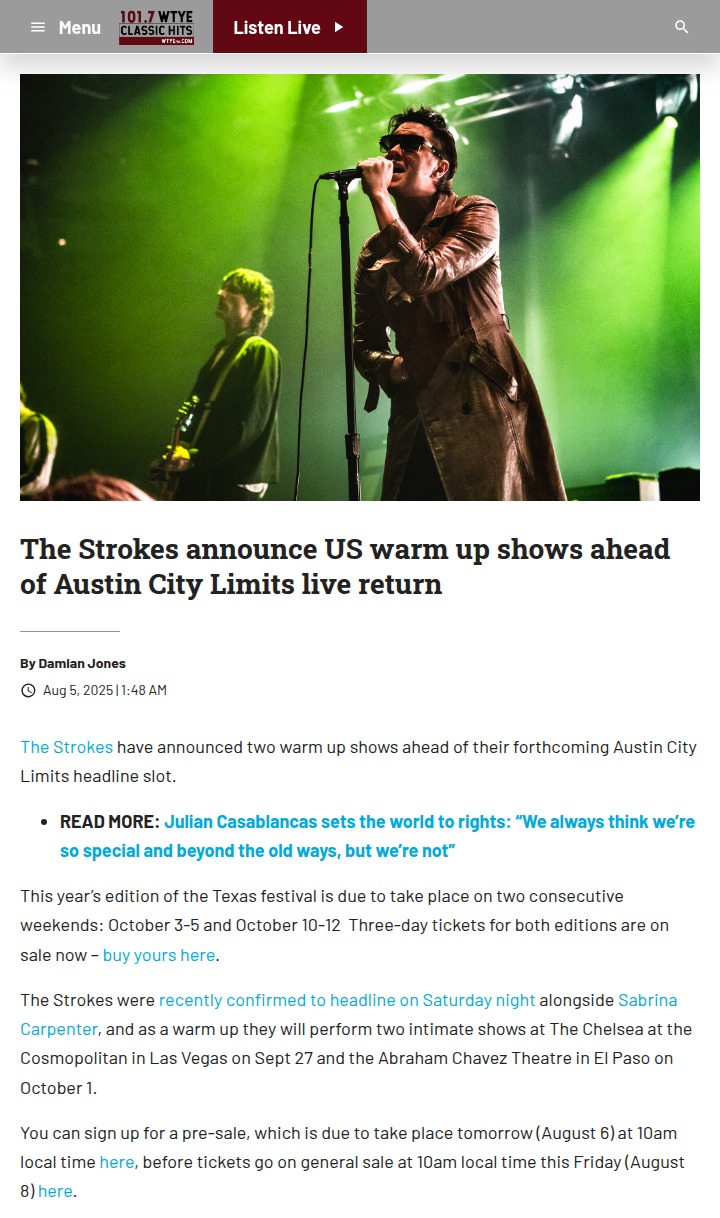 Strokes Drama: Is Julian Over The Band? 🎤