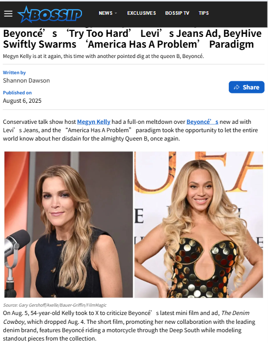 Megyn Kelly’s Beyoncé Shade Backfires